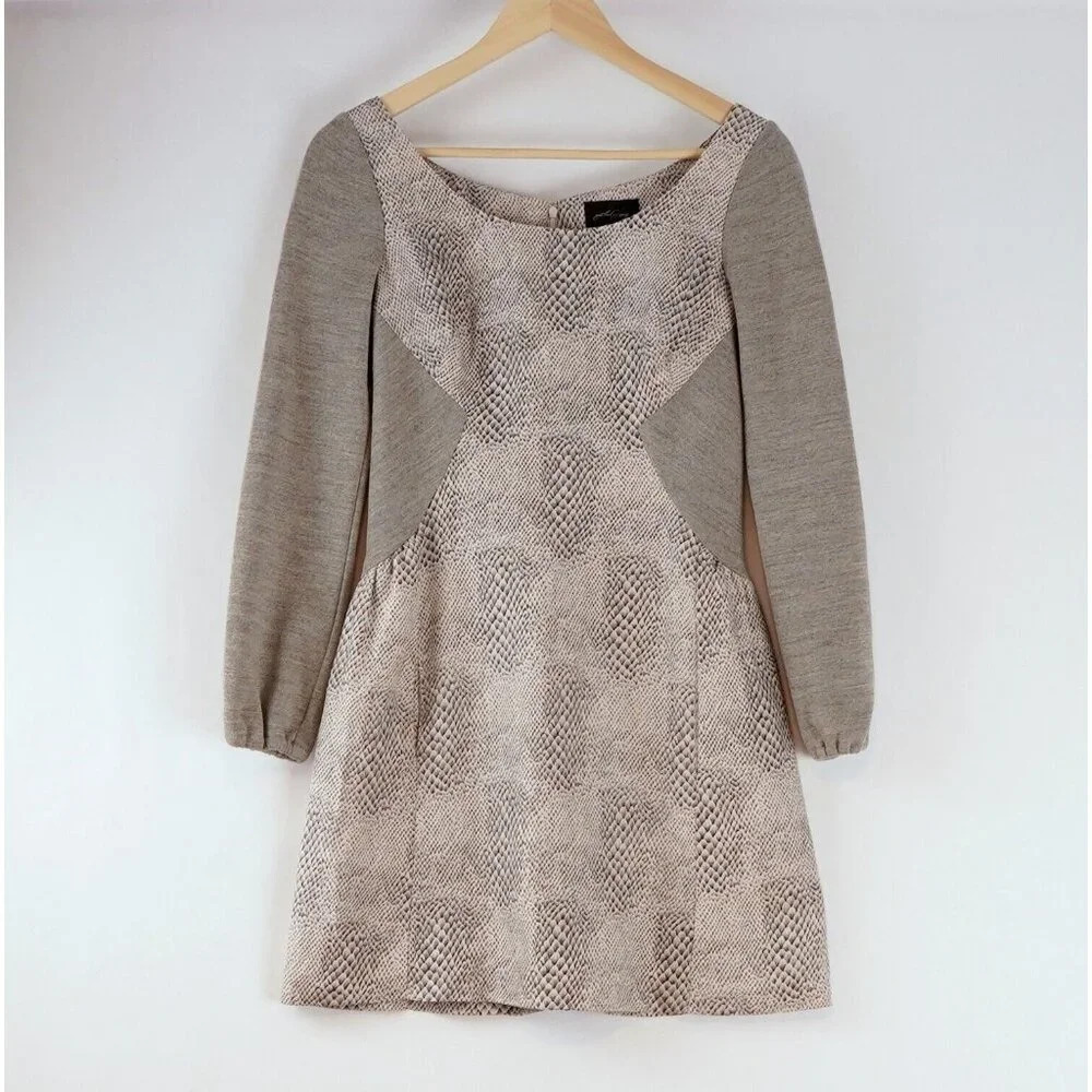 Rachel Comey Long Sleeve Silk/Linen Mini Dress